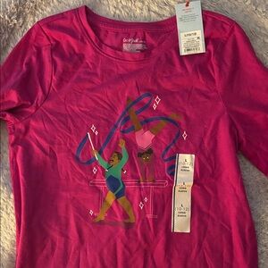 Cat & Jack Fuchsia Gymnastics Long Sleeve Tee